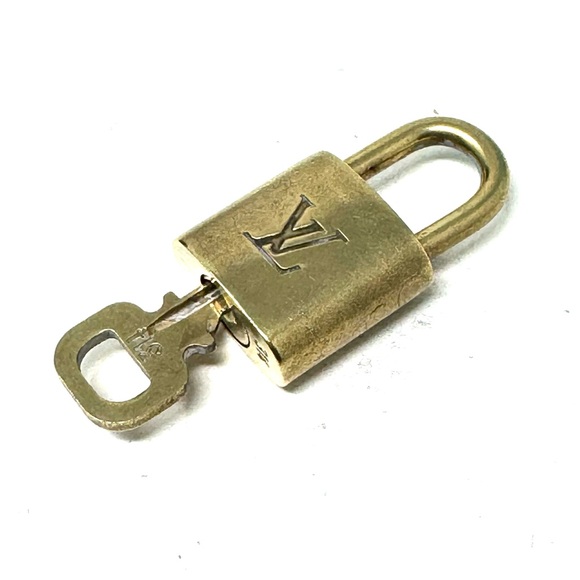 Authentic Louis Vuitton Gold Lock & Key Brass Number 314 - Picture 1 of 7